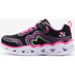 Skechers Heart Lights - Retro Hearts Büyük Kız Çocuk Siyah Işıklı Spor Ayakkabı 302689L Bkmt