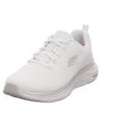 Skechers Kadın Buharlı Köpük Sneaker, Beyaz Örgü Gümüş Trim, 7