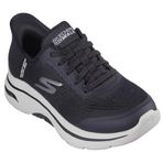 Skechers Kadın Go Walk Arch Fit 2.0 Valencia Eller Serbest Slip-ins Sneaker, Siyah/Beyaz, 36 EU