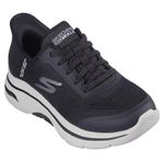 Skechers Kadın Go Walk Arch Fit 2.0 Valencia Eller Serbest Slip-ins Yürüyüş Ayakkabıları, Siyah/Beyaz, 7