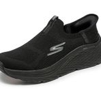 Skechers Kadın Max Cushioning Elite 2.0 Eller Serbest Slip-ins - Hava Soğutmalı Hafızalı Köpük, Topuk Yastık Spor Ayakkabı, Siyah, 5