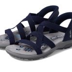 Skechers Kadın Reggae İnce Streç Esnek Eller Serbest Slip-ins Sandalet, Lacivert, 7