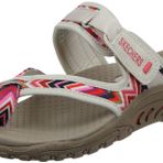 Skechers Kadın Reggae-Zig Swag-48228 Parmak Arası Terlik, Bej Doğal, 38 EU