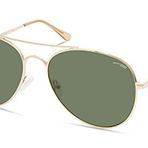 Skechers Kadın SEA6166 Polarize Pilot Güneş Gözlüğü, Altın, 56mm, Altın, 56mm