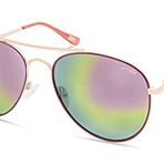 Skechers Kadın SEA6166 Polarize Pilot Güneş Gözlüğü, Parlak Gül Altın, 56 mm, Parlak Gül Altın, 56mm