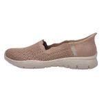 Skechers Kadın Seager-Believe It Eller Serbest Slip-ins Loafer Düz, Koyu Boz Kahverengi, 37.5 EU