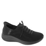 Skechers Kadın's Eller Serbest Slip-ins Ultra Flex 3.0 - Brilliant Path Sneaker, Siyah/Siyah, 6.5 Wide