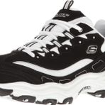 Skechers Kız Çocuk D'Lites-Lil Blossom Spor Ayakkabı, Siyah Trubuck Beyaz Örgü Gümüş Trim, 45 EU