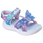 Skechers Kız Çocuk Jumpsters Sandal Pembe Sandalet 28, 28 EU, 303109L BLMT, Pembe ve Mavi, Kız çocuk
