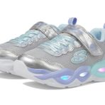 Skechers Kız Spor Ayakkabısı, Gümüş File/Multi Trim, 43 EU, Gümüş Örgü Çoklu Süsleme, 43 EU