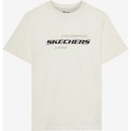 Skechers M Lightweight Graphic Tee T-Shirt Erkek Offwhite Tshirt S2510160-102 - Kırık Beyaz