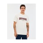 SKECHERS M Regular T-Shirt Erkek Beyaz Tshirt S2610122-3855