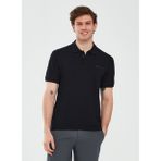 Skechers S211800-3817 M Short Sleeve Polo Siyah Regular Fit Erkek Polo T-Shirt