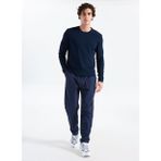 Skechers S222083-0505 M Micro Woven Pant Lacivert Regular Fit Erkek Sweatpant