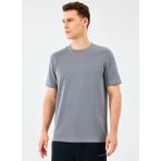 Skechers S2510044-1767 Regular Crew Neck T Gri Yuvarlak Regular Fit Düz Erkek T-Shirt