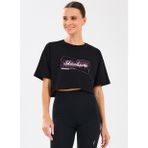 Skechers S2510144-001 W Crop Fit Graphic Tee Siyah Kadın T-Shirt