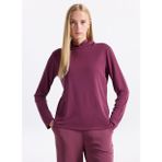 Skechers S2520185-3877 W Turtle Neck Longsle Mor Yuvarlak Yaka Regular Fit Düz Kadın T-Shirt