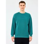 Skechers S2610015-0730 M Essential Crewneck Yeşil Kapüşonlu Regular Fit Erkek Sweatshirt