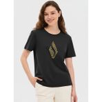 Skechers S2610050-3817 W Oversize Fit Graphi Siyah Kadın T-Shirt