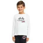 Skechers SK242065-102 Beyaz Graphic Long Sleeve Çocuk Günlük Stil T-Shirt