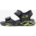 Skechers Sola Glow Sandal Büyük Erkek Çocuk Gri Işıklı Sandalet Hafif ve Esnek Taban Yapısı