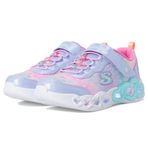 Skechers Sonsuz Kalp Işıkları - Kalp Mücevherleri Kız Çocuk Yürüyüş Ayakkabısı, 27 EU, 303261L, Mor ve Pembe, Kız çocuk