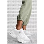Skechers Summits Air Cooled Memory Foam D'lites Fresh Start Leather Sneaker Hakiki Deri Hafızalı Taban Günlük Beyaz Spor Ayakkabı