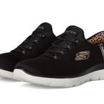 Skechers Summits Leopard Chic Siyah Kadın Spor Ayakkabı