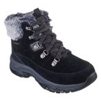 Skechers Trego - Snow Worries 167882-BLK, Kadın, Yürüyüş Ayakkabısı, Kar Çizmesi, Siyah Süet/Duraleather/Suni Kürk, Siyah Örgü Beyaz, 38 EU