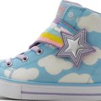 Skechers Twinkle Toes Shootıng Star Brıghts Sneaker Bantlı Lastik Bağcıklı Işıklı Mavi Kız Çocuk Ayakkabı