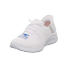 Skechers Ultra Flex 3.0 Brilliant Path kadın spor ayakkabısı, Beyaz örgü açık gri kenar, 36 EU