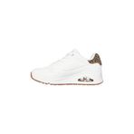 Skechers UNO Jungle Nite kadın spor ayakkabısı, Beyaz Durabuck Leopar Baskılı Süet File Üçlü, 38 EU