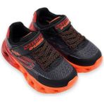 Skechers Vortex 2.0 - Quantroid Büyük Erkek Çocuk Siyah/Kirmizi Işıklı Spor Ayakkabı 400604L Bkrd - Siyah - Kırmızı