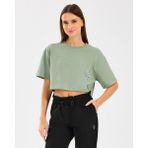 Skechers W Crop Fit Graphic Tee T-Shirt Kadın Mavi Tshirt S2510145-306 - L