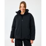Skechers W Crop Puffer Jacket Kadın Siyah Mont S2520198-3817