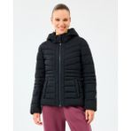 Skechers W Fitted Hoodie Puffer Jacket Kadın Siyah Mont S2520203-3817