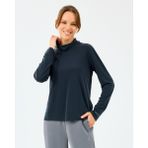 Skechers W Turtle Neck Longsleeve Softluxe T-Shirt Kadın Siyah Tshirt S2520185-3817 - M