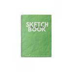 Sketch Book (ESKİZ DEFTERİ) A4 Spiralli 120 gr Beyaz Kağıt- Yeşil