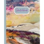 Sketchbook “Abstract Landscape I” for drawing: Blank Journal Notebook, 110 pages, Hand-painted Abstract Landscape Motif, Inspiration & Creation, ... for Work, School, Note Taking or Sketching