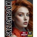 Sketchbook: Modern Muse Elegant Portraits for Tracing & Practice | 80 Sheets | 10% Opacity: Photorealistic Fashion-Inspired Faces | Monochrome & Color ... Format for Drawing Precision & Detail