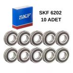 Skf 6202-2Rsh/C3 Sabit Bilyalı Rulman 15X35x11 Mm - 10 Adet