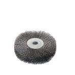 SKFGNX 1 adet Çelik Tel Tekerlek Fırçaları 4"/5"/6" Düz Tip Tezgah Taşlama Parlatma Aşındırıcı Alet Metal Pasını Giderme Ahşap Çapak Alma, 95x10mm 1 adet