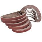 SKFGNX 10 * 330mm Aşındırıcı Zımpara Kayışı Hava Bant Zımpara Aksesuarları Metal Ahşap Bıçakları Taşlamak İçin Parlatma Kayışı 10 adet Set, 10x330mm, P120 10 adet