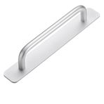 SKFGNX Kendinden Yapışkanlı Hazır Dolap Çekmece Kolu ve Çekme İtme Cam Mutfak Kapı Banyo Pencere Sürgülü Dolap Topuzu için Yapıştırıcı ile, Gümüş, 180mm