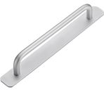 SKFGNX Kendinden Yapışkanlı Hazır Dolap Çekmece Kolu ve Çekme İtme Cam Mutfak Kapı Banyo Pencere Sürgülü Dolap Topuzu için Yapıştırıcı ile, Gümüş, 210mm