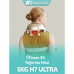 SKG H7 Ultra Boyun ve Omuz Masaj Aleti, Insan Elini Simüle Eden Yoğurma Hissiyatı, Geleneksel Shiatsu Masaj Terapisi, Fototerapi, Yoğurucu Derin Doku Masajı, Termoterapi - Krem