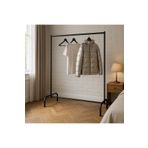SKGROUP Elbise Askılığı 138 cm Siyah Metal Konfeksiyon Elbise Askılığı Eşek Askılık Ayaklı Askılık Metal