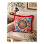 Skhome Çift Taraflı Dekoratif Enerjik & Salon Dekoru Saçaklı Kırlent Kılıfı 1Adet 43x43(SK-K62)