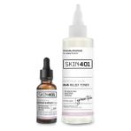 SKIN401 Cilt Bakım Seti 2 Adet Normal Ciltler İçin Glycolic Acid AHA Toner ve Niacinamide Serum