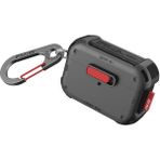 Skinarma Airpods Pro 2 Uyumlu Kılıf Skinarma Magnetik Kilitli Airbagli Tasarım Mecha Kılıf Füme